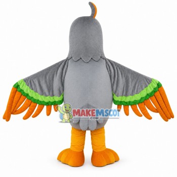 Serious The Gray Eagle Mascot Costume Serious The Gray Eagle Mascot Costume