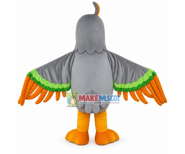 Serious The Gray Eagle Mascot Costume Serious The Gray Eagle Mascot Costume