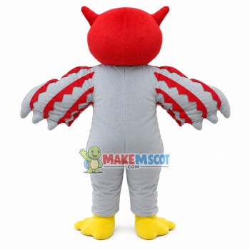 Red-headed Adult Size Owl Mascot Costume Red-headed Adult Size Owl Mascot Costume