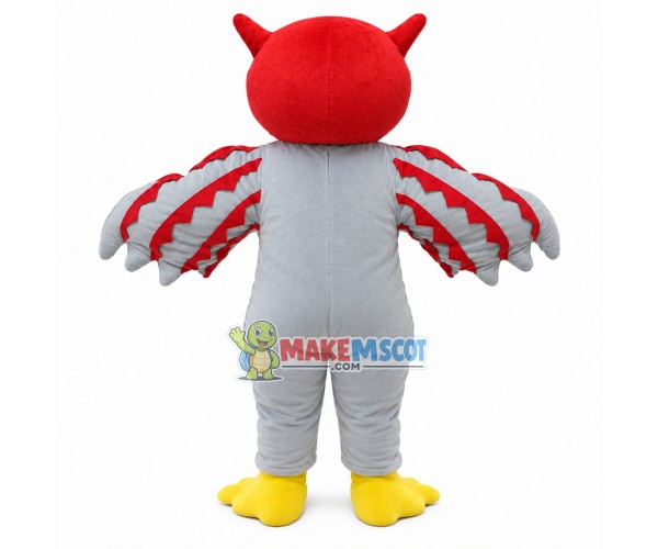 Red-headed Adult Size Owl Mascot Costume Red-headed Adult Size Owl Mascot Costume