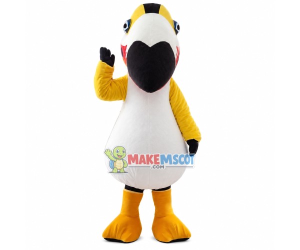 The Large Yellow & White Toucan Mascot Costume The Large Yellow & White Toucan Mascot Costume