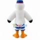 White Furry Bird With Long Beak Mascot Costume White Furry Bird With Long Beak Mascot Costume