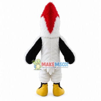 Short Plush Flamingo With Fierce Look Mascot Costume Short Plush Flamingo With Fierce Look Mascot Costume