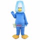 Square-headed Light Blue Bird Mascot Costume Square-headed Light Blue Bird Mascot Costume