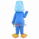 Square-headed Light Blue Bird Mascot Costume Square-headed Light Blue Bird Mascot Costume