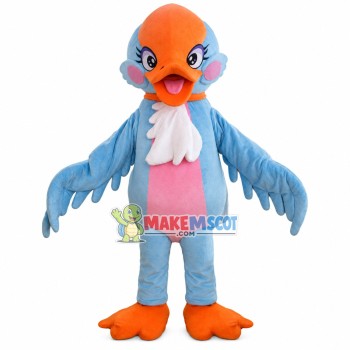 Sky Blue Blush Wild Duck Mascot Costume