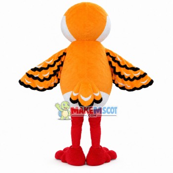 Small Sparrow With Orange Wings Mascot Costume Small Sparrow With Orange Wings Mascot Costume