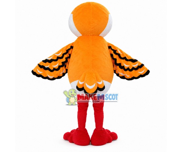 Small Sparrow With Orange Wings Mascot Costume