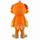 Bright Lark With Gorgeous Flower Mascot Costume Bright Lark With Gorgeous Flower Mascot Costume