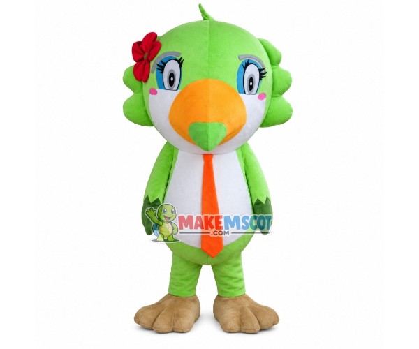 Bright Lark With Gorgeous Flower Mascot Costume