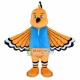 Lively Fat-headed Orange Bird Mascot Costume Lively Fat-headed Orange Bird Mascot Costume