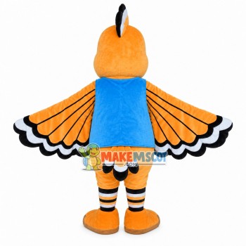 Lively Fat-headed Orange Bird Mascot Costume Lively Fat-headed Orange Bird Mascot Costume