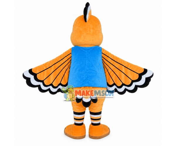 Lively Fat-headed Orange Bird Mascot Costume Lively Fat-headed Orange Bird Mascot Costume