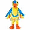 Yellow & Blue Bird Mascot Costume For Adult