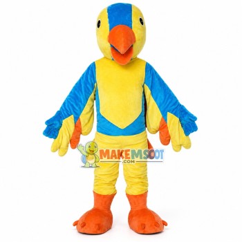Yellow & Blue Bird Mascot Costume For Adult Yellow & Blue Bird Mascot Costume For Adult