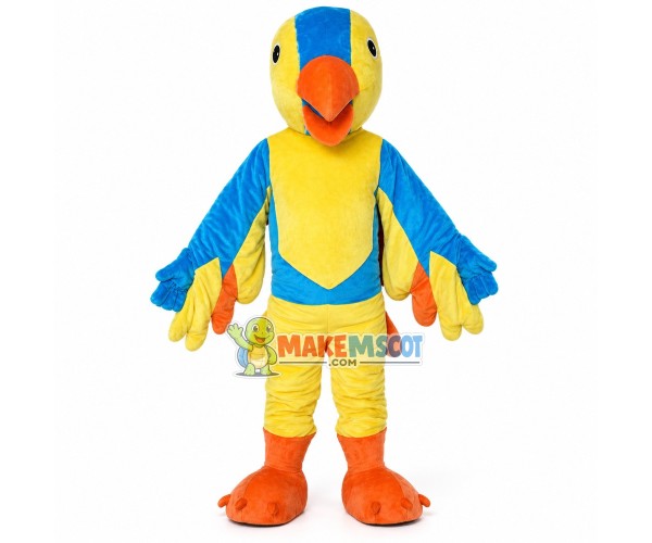 Yellow & Blue Bird Mascot Costume For Adult Yellow & Blue Bird Mascot Costume For Adult