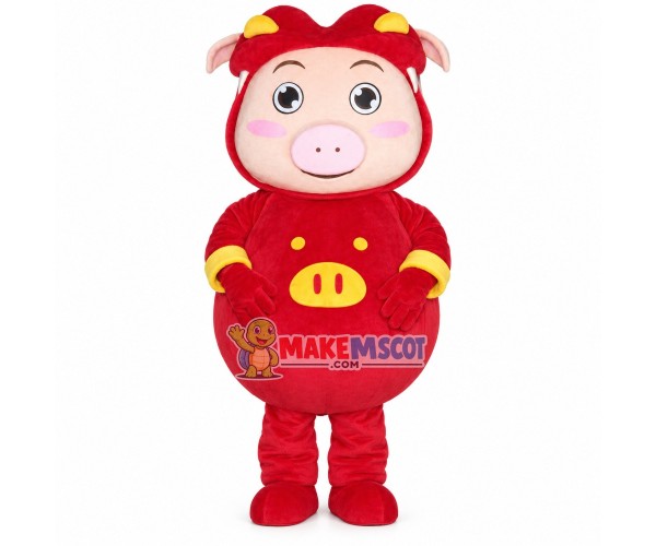 The Optimistic Young Pigman Mascot Costume The Optimistic Young Pigman Mascot Costume