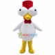 Funny Chicken With Raised Eyes Mascot Costume Funny Chicken With Raised Eyes Mascot Costume