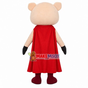 Super Pig With Belt Mascot Costume Super Pig With Belt Mascot Costume