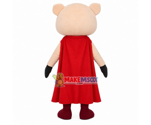 Super Pig With Belt Mascot Costume Super Pig With Belt Mascot Costume