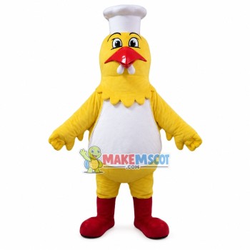 Motivated Chef Chicken Mascot Costume