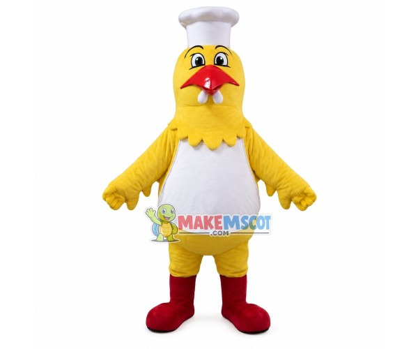Motivated Chef Chicken Mascot Costume Motivated Chef Chicken Mascot Costume
