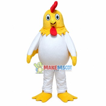 Soft Lightweight White Chicken Mascot Costume