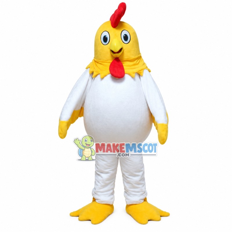 Soft Lightweight White Chicken Mascot Costume