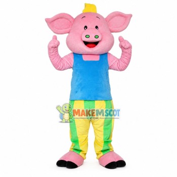 Handmade Soft Pink Pig Mascot Costume Handmade Soft Pink Pig Mascot Costume