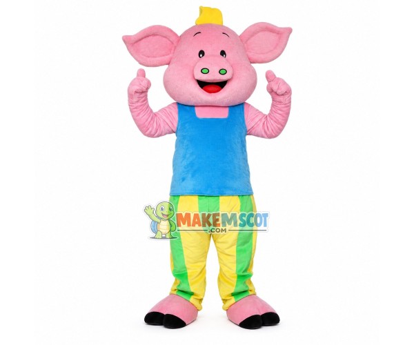 Handmade Soft Pink Pig Mascot Costume Handmade Soft Pink Pig Mascot Costume