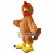Standing Style Brown Long Wool Chicken Mascot Costume Standing Style Brown Long Wool Chicken Mascot Costume