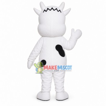 Pleasant Pure White Cow Mascot Costume