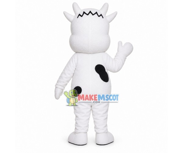 Pleasant Pure White Cow Mascot Costume