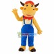 Yellow Calf Wearing Hat Mascot Costume Yellow Calf Wearing Hat Mascot Costume