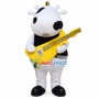 Musical Cow Playing Electric Guitar Mascot Costume