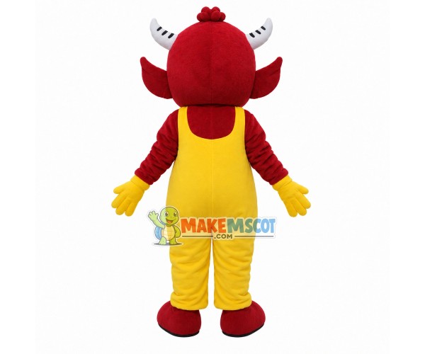 The Navie Red Calf Mascot Costume The Navie Red Calf Mascot Costume