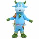 Colored Calf With Green Bell Mascot Costume Colored Calf With Green Bell Mascot Costume