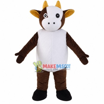 Marked Calf of The Farm Mascot Costume