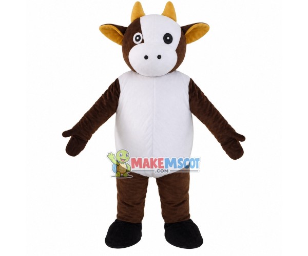 Marked Calf of The Farm Mascot Costume