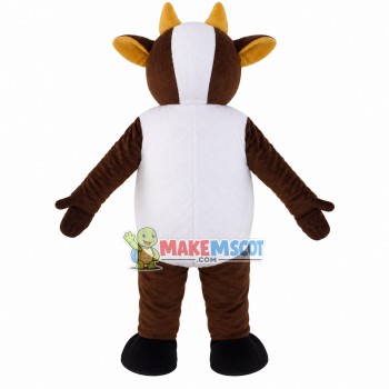 Marked Calf of The Farm Mascot Costume Marked Calf of The Farm Mascot Costume
