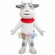 Light Gray Cow With Smile Face Mascot Costume Light Gray Cow With Smile Face Mascot Costume