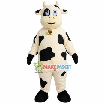 Growing Cow With Calling Bell Mascot Costume Growing Cow With Calling Bell Mascot Costume