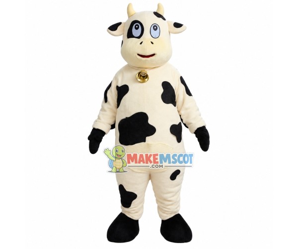 Growing Cow With Calling Bell Mascot Costume