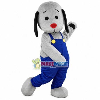 Greyhound With Drooping Ears Mascot Costume Greyhound With Drooping Ears Mascot Costume