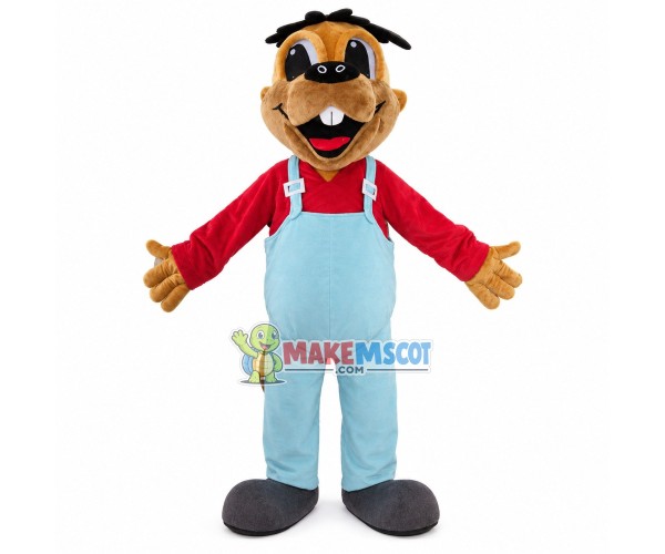 Happy Dog Showing Front Teeth Mascot Costume