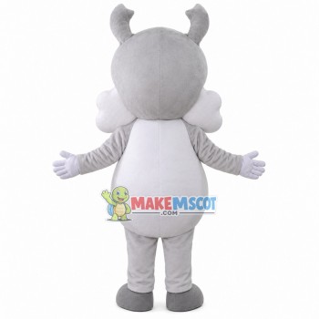 Adult Size Gray & White Dog Mascot Costume Adult Size Gray & White Dog Mascot Costume
