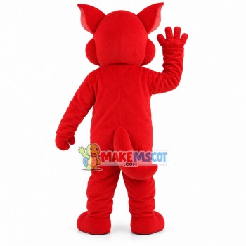 Hilarious Red Dog Wearing Sunglasses Mascot Costume