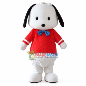 Dressed Up White Pet Puppy Mascot Costume Dressed Up White Pet Puppy Mascot Costume