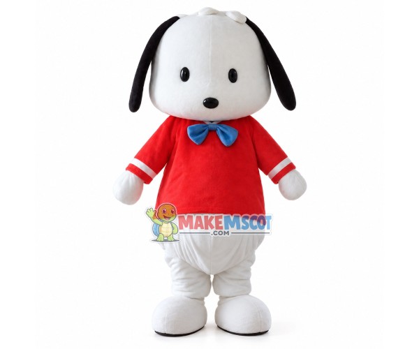 Dressed Up White Pet Puppy Mascot Costume