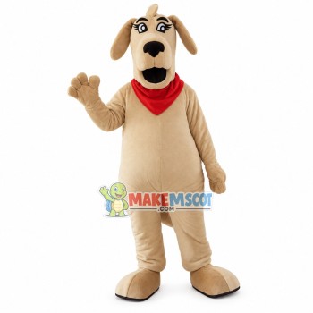 Rural Dog In Red Sacrf Mascot Costume